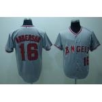 mlb anaheim angels anderson #16 grey