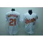 mlb baltimore orioles #21 markakis white(cool base)