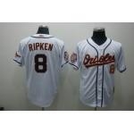 mlb baltimore orioles #8 ripken m&n white