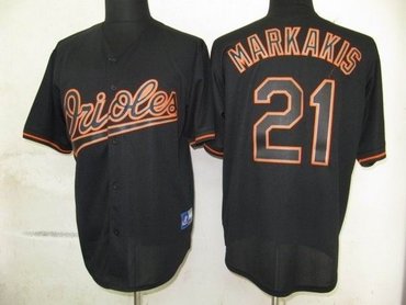 mlb baltimore orioles 21 markakis black fashion jerseys