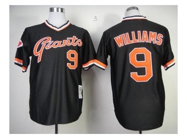 mlb jersey san francisco giants #9 williams m&n black[orange number]