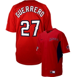 mlb jerseys&anaheim angels 27& v.guerrero red