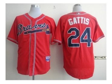 mlb jerseys Atlanta Braves #24 gattis red