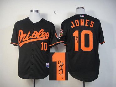 mlb jerseys Baltimore Orioles #10 jones Black Signed Jersey