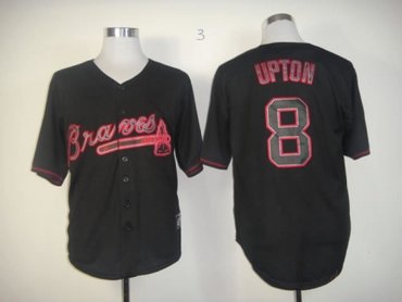 mlb jerseys atlanta braves #8 upton black(fashion)