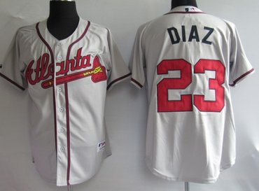 mlb jerseys atlanta braves 23# diaz grey