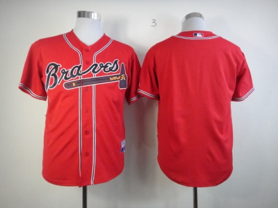 mlb jerseys atlanta braves blank red (new)