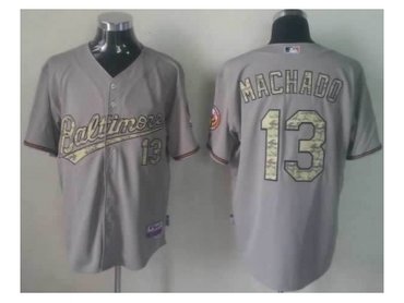 mlb jerseys baltimore orioles #13 machado grey(number camo)