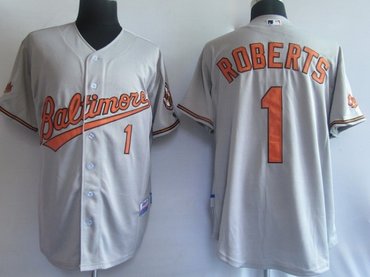 mlb jerseys baltimore orioles 1# roberts grey