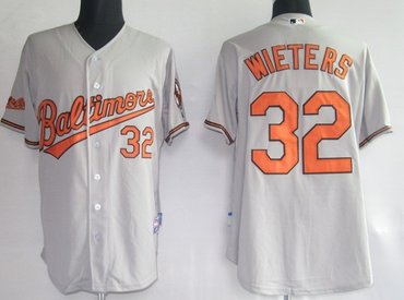 mlb jerseys baltimore orioles 32# wieters grey