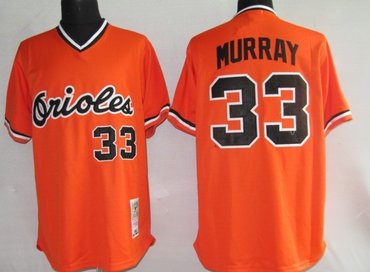 mlb jerseys baltimore orioles 33# murray orange m&n