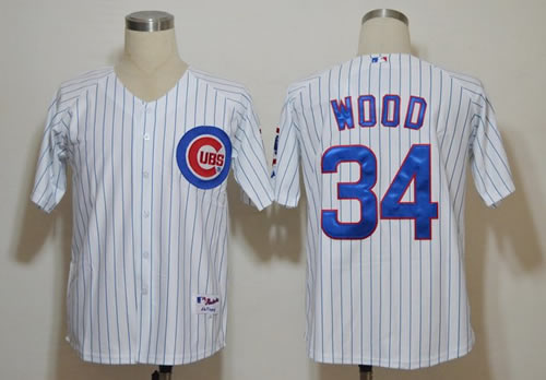 mlb jerseys chicago cubs 34 wood white jerseys