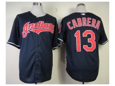 mlb jerseys cleveland indians #13 cabrera blue(2013 new)
