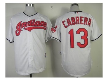 mlb jerseys cleveland indians #13 cabrera white(2013 new)