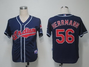 mlb jerseys cleveland indians 56 herrmann blue cool base