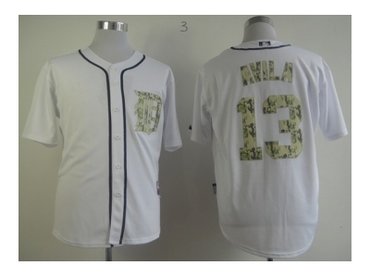 mlb jerseys detroit tigers #13 avila white(number camo)