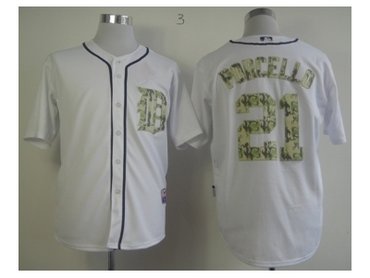 mlb jerseys detroit tigers #21 porcello white(number camo)
