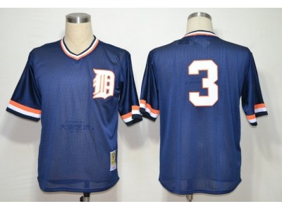 mlb jerseys detroit tigers #3 trammelll m&n blue