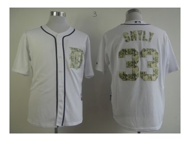 mlb jerseys detroit tigers #33 smyly white(number camo)