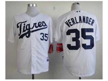 mlb jerseys detroit tigers #35 verlander white[2013 new]