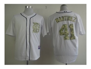mlb jerseys detroit tigers #41 martinez white(number camo)