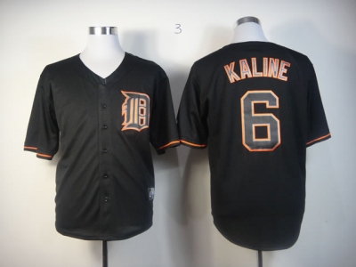 mlb jerseys detroit tigers #6 kaline black(fashion)