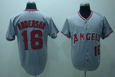 mlb jerseys los angeles angels 16 anderson grey