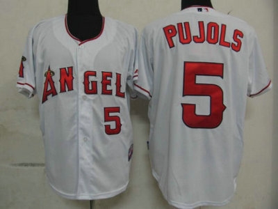 mlb jerseys los angeles angels 5 pujols white