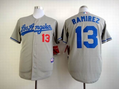 mlb jerseys los angeles dodgers #13 ramirez grey(ramirez)