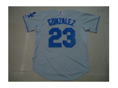 MLB Jerseys Los Angeles Dodgers #23 Gonzalez Grey(Gonzalez)