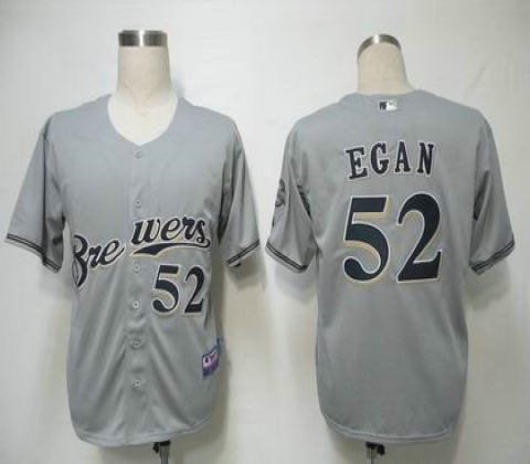 mlb jerseys milwaukee brewers 52 egan grey cool base