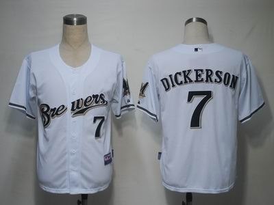 mlb jerseys milwaukee brewers 7 dickerson white
