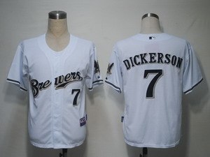 mlb jerseys milwaukee brewers 7 dickerson white cool base
