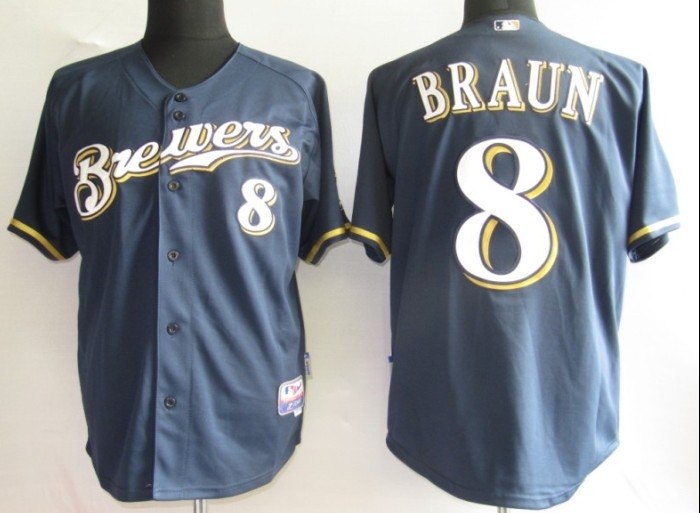 mlb jerseys milwaukee brewers 8 ryan braun blue