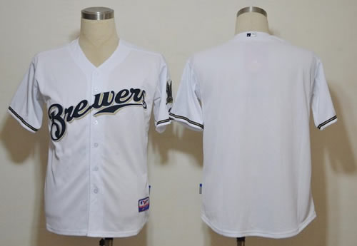 mlb jerseys milwaukee brewers blank white jerseys