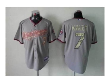 mlb jerseys minnesota twins #7 mauer grey(number camo)