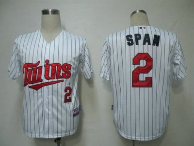 mlb jerseys minnesota twins 2 span white(blue strip) cool base