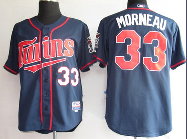 mlb jerseys minnesota twins 33# morneau blue