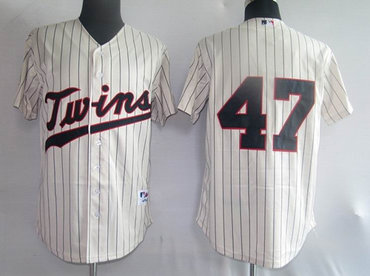 mlb jerseys minnesota twins 47# liriano cream