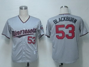 mlb jerseys minnesota twins 53 blackburn grey