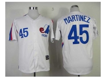 mlb jerseys montreal expos #45 martinez m&n white mlb jerseys montreal expos #45 martinez m&n white