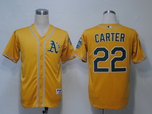 mlb jerseys oakland athletics 22 carter yellow