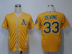 mlb jerseys oakland athletics 33 devine yellow