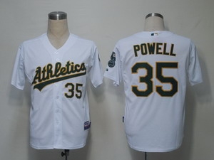 mlb jerseys oakland athletics 35 powell white cool base
