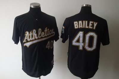 mlb jerseys oakland athletics 40 bailey black cool base