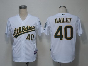mlb jerseys oakland athletics 40 bailey white cool base