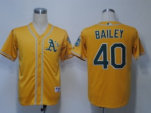 mlb jerseys oakland athletics 40 bailey yellow