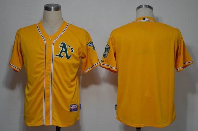 mlb jerseys oakland athleticsb blank yellow jerseys