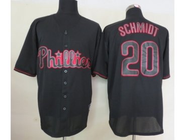 mlb jerseys philadelphia phillies #20 schmidt black(fashion)