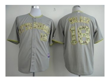 mlb jerseys pittsburgh pirates #18 walker grey(number camo)
